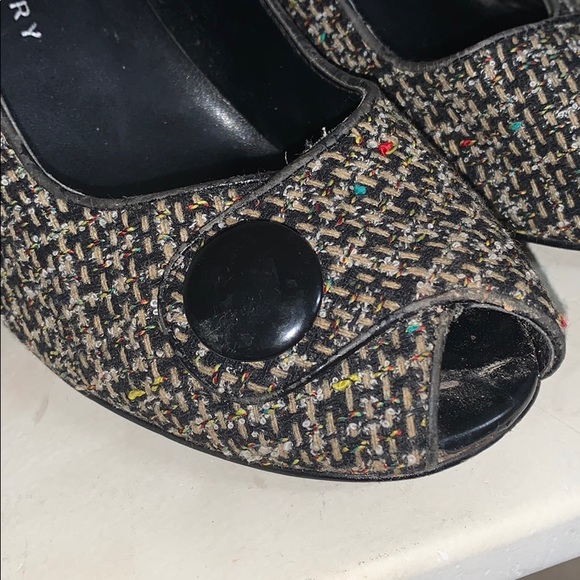 Black/Multi-Colored Tweed Heels / Pumps / Stiletto - Picture 4 of 8